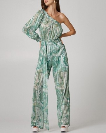 Ολόσωμη φόρμα Lynne με lurex print Πράσινο