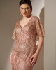 Φόρεμα maxi με glitter Bellona Gold Pink