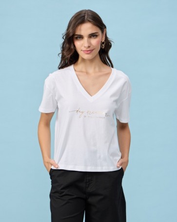 Μπλούζα t-shirt Passager ''Day Dreamer'' Λευκό